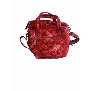 NWT INC Hobo Quilted Tote Bag Women's Salsa Pink Pockets Crossbody Boho Hippie